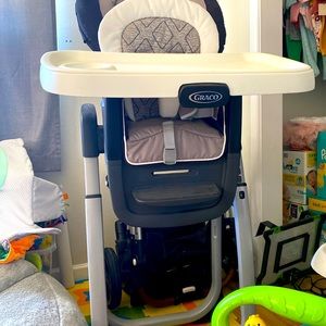 Black/ grey graco brand high chair